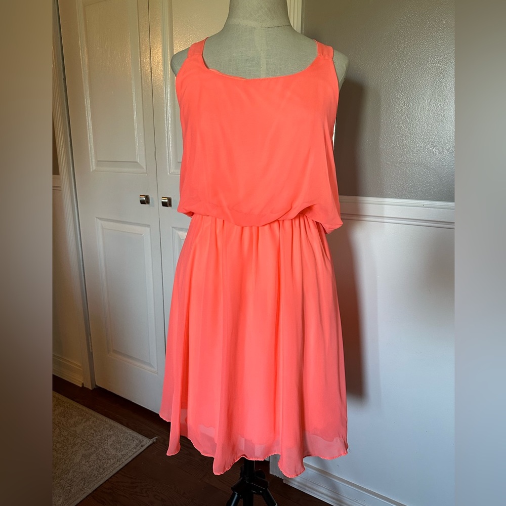 Gaby and Gracie salmon colored dress size Lg